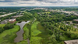 Office Park Drone (35435880165)